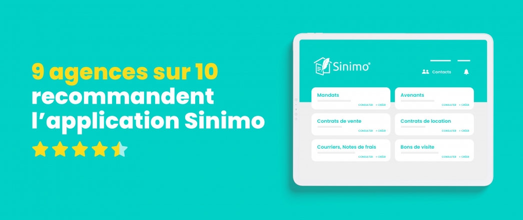 Sinimo l’application juridique qui génère tous vos contrats immobilier avec signature électronique  