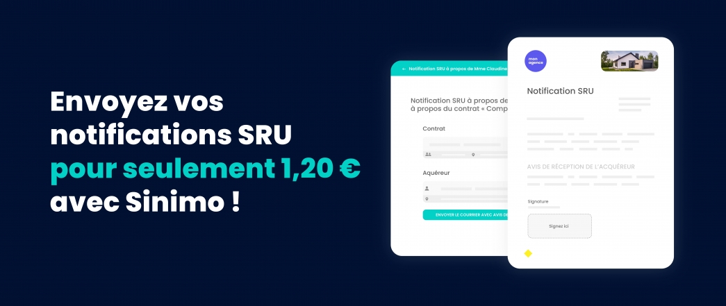 Notification SRU electronique pour seulement 1,20€ avec Sinimo