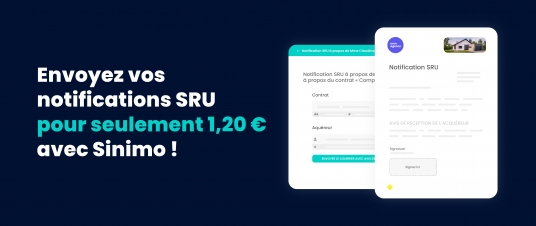 Notification SRU electronique pour seulement 1,20€ avec Sinimo